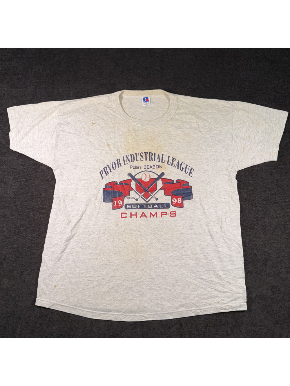 Vintage 1998 Pryor Industrial League Softball Champs T-Shirt XL